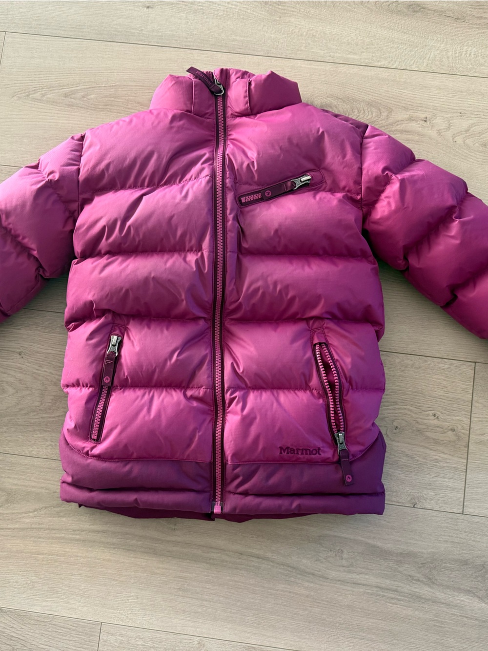 Marmot Girls' Magenta Quilted Puffer Jacket